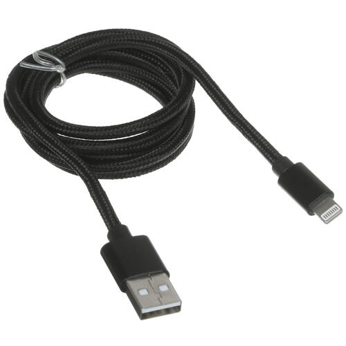 Купить Кабель круглый DEXP Lightning 8-pin - USB 2.0 Type-A черный 1 м  4834146. Характеристики, отзывы и цены в Донецке