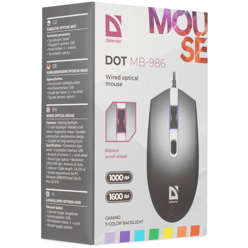 Купить Мышь проводная Defender Dot MB-986  9911274. Характеристики, отзывы и цены в Донецке