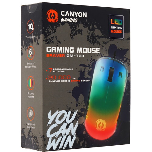 Купить Мышь проводная CANYON Braver GM-728  9134210. Характеристики, отзывы и цены в Донецке