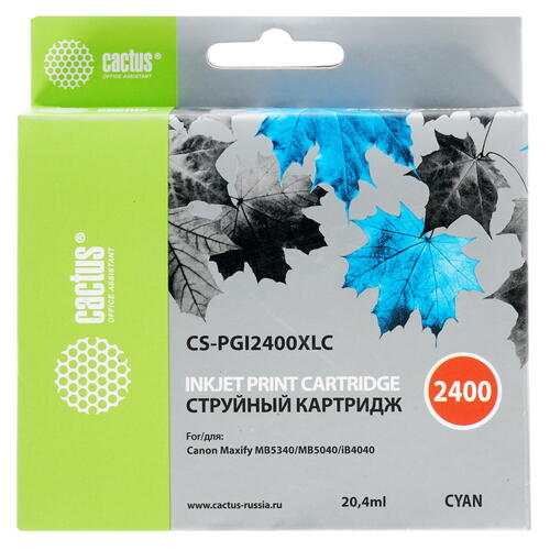Купить Картридж Cactus CS-PGI2400XLC голубой  7933006. Характеристики, отзывы и цены в Донецке