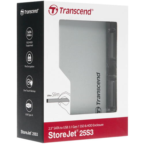 Купить 2.5" Внешний бокс Transcend TS0GSJ25S3  1387138. Характеристики, отзывы и цены в Донецке