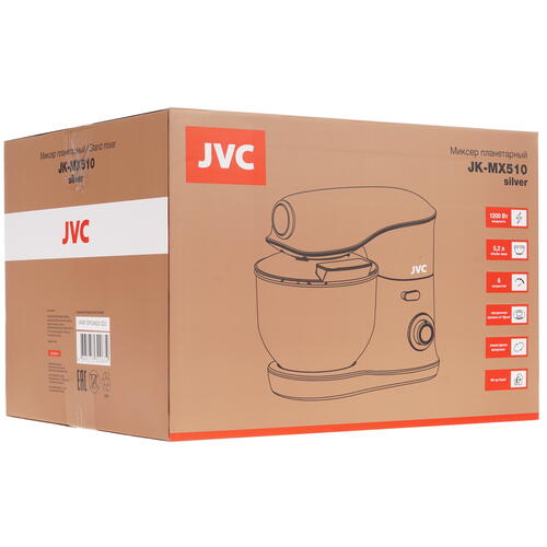 Купить Миксер JVC JK-MX510 silver серебристый  9058789. Характеристики, отзывы и цены в Донецке