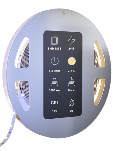 Купить Светодиодная лента Maytoni 24В 2835 4.8Вт/м 2700К 5м IP 20  9185126. Характеристики, отзывы и цены в Донецке