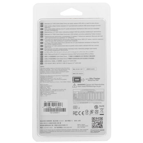 Купить 480 ГБ 2.5" SATA накопитель Apacer AS340X [AP480GAS340XC-1]  4857810. Характеристики, отзывы и цены в Донецке