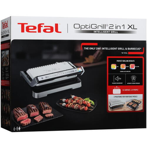 Купить Гриль Tefal OptiGrill XL GC782D30 серебристый  9103842. Характеристики, отзывы и цены в Донецке