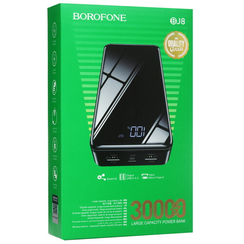 Купить Портативный аккумулятор Borofone BJ8 черный  5488588. Характеристики, отзывы и цены в Донецке
