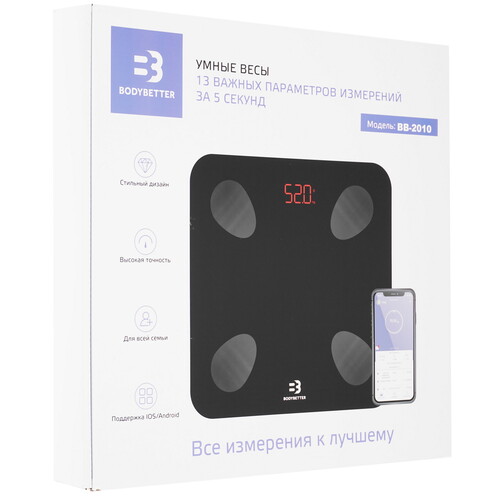 Купить Весы Bodybetter BB-2010 черный  5498596. Характеристики, отзывы и цены в Донецке