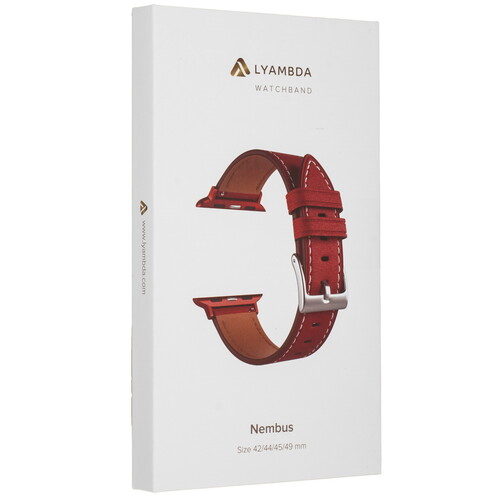 Купить Ремешок Lyambda для Apple Watch 42/ 44/ 45/ 49mm красный  9252305. Характеристики, отзывы и цены в Донецке
