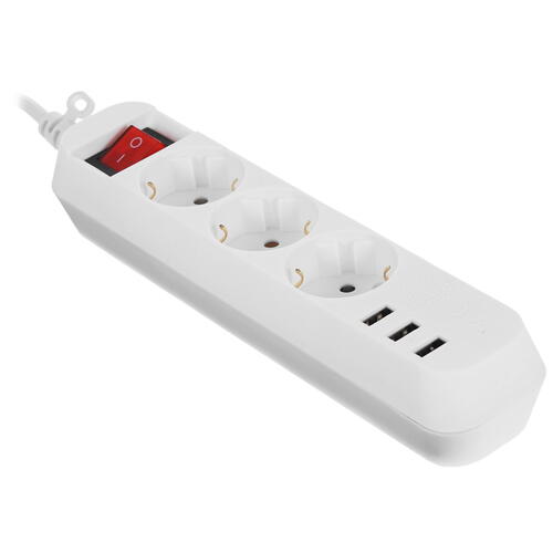 Купить Удлинитель ЭРА U-3es-3m-USB белый  5400646. Характеристики, отзывы и цены в Донецке