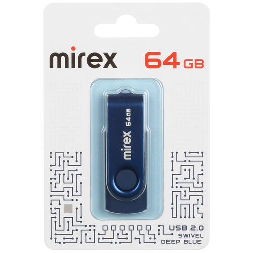 Купить Память USB Flash 64 ГБ Mirex SWIVEL [13600-FMUSDB64]  5441294. Характеристики, отзывы и цены в Донецке