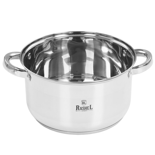 Купить Кастрюля Rashel Берта R-4700х 4.7 л 22 см серебристый  9320900. Характеристики, отзывы и цены в Донецке