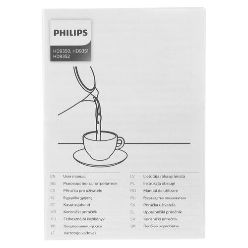 Купить Электрочайник Philips HD 9350/90 серебристый  5348000. Характеристики, отзывы и цены в Донецке