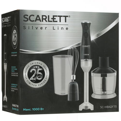 Купить Блендер погружной Scarlett SC-HB42F73 черный  5346090. Характеристики, отзывы и цены в Донецке