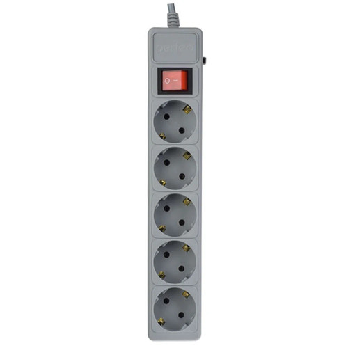 Купить Сетевой фильтр Perfeo POWER+ PF-PP-5/3.0-G серый  9172338. Характеристики, отзывы и цены в Донецке