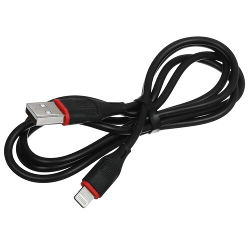 Купить Кабель круглый Borofone Lightning 8-pin - USB 2.0 Type-A черный 1 м  5475056. Характеристики, отзывы и цены в Донецке