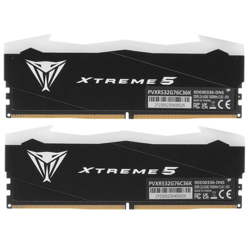 Купить Оперативная память Patriot Memory Viper Xtreme 5 RGB [PVXR532G76C36K] 32 ГБ  5416923. Характеристики, отзывы и цены в Донецке
