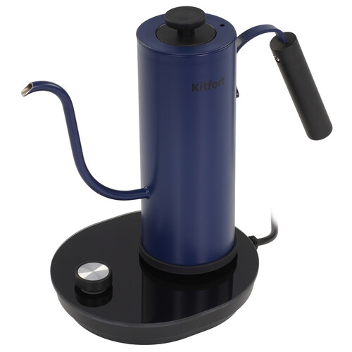 Купить Электрочайник для кофе Kitfort КТ-6758 синий  9275016. Характеристики, отзывы и цены в Донецке