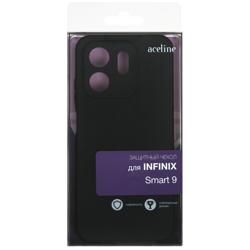 Купить Накладка  Aceline Fresh для Infinix SMART 9 черный  5487866. Характеристики, отзывы и цены в Донецке