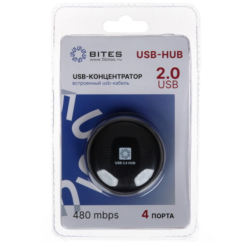Купить USB-разветвитель 5Bites HB24-200BK  9985137. Характеристики, отзывы и цены в Донецке