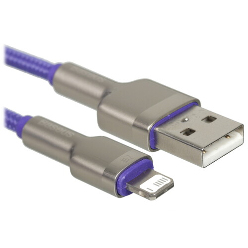 Купить Кабель круглый Baseus Lightning 8-pin - USB 2.0 Type-A фиолетовый 2 м  5627575. Характеристики, отзывы и цены в Донецке