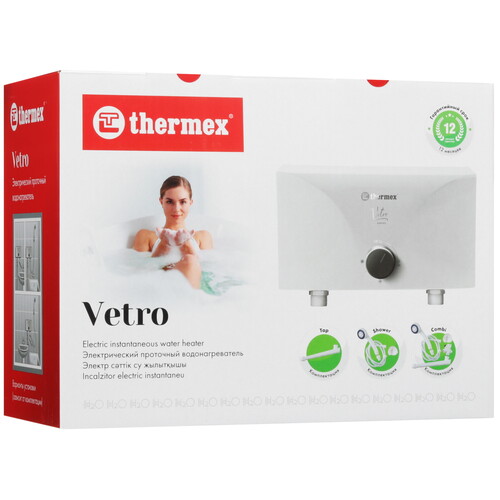 Купить Водонагреватель электрический Thermex Vetro 3500 combi  9083822. Характеристики, отзывы и цены в Донецке