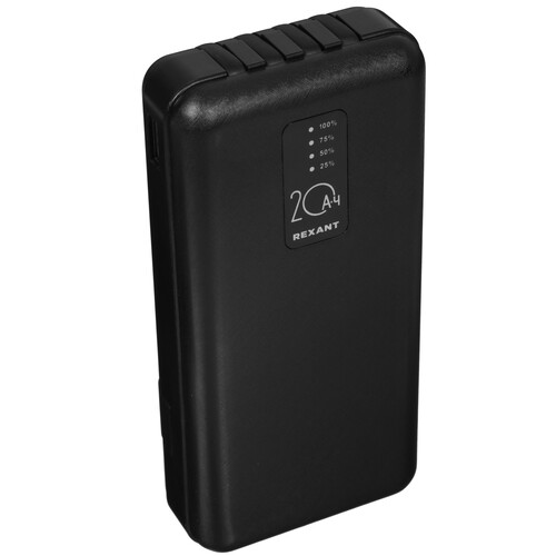 Купить Портативный аккумулятор REXANT 30-2039 черный  9190013. Характеристики, отзывы и цены в Донецке