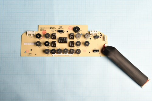 Купить Плата (FK + LED-ind) для электрической варочной поверхности DEXP 1B4TDB [PCB:DISP-H414R_VER:1.0]  9947905. Характеристики, отзывы и цены в Донецке