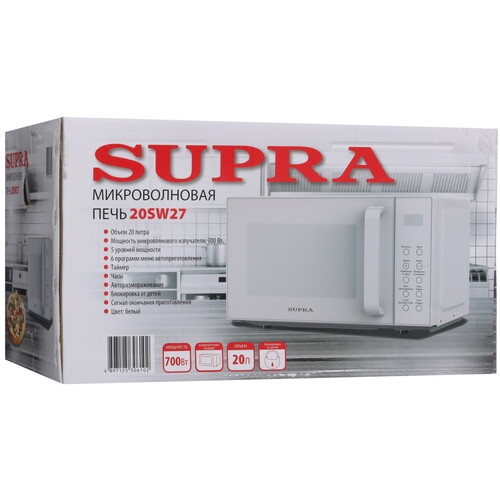 Купить Микроволновая печь SUPRA 20SW27 белый  9070741. Характеристики, отзывы и цены в Донецке
