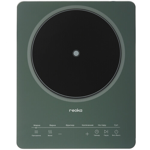 Купить Плита компактная электрическая Reoka RKEP-I2011 зеленый  9142709. Характеристики, отзывы и цены в Донецке