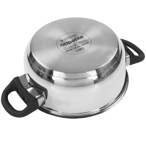 Купить Кастрюля Appetite Polly HU14203 2 л 18 см серый  9294706. Характеристики, отзывы и цены в Донецке