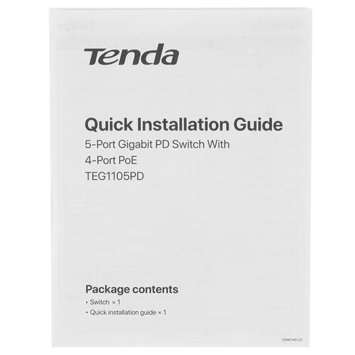Купить Коммутатор Tenda TEG1105PD  4856795. Характеристики, отзывы и цены в Донецке