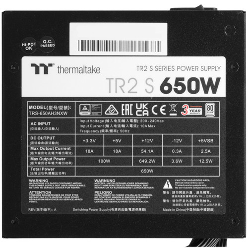 Купить Блок питания Thermaltake TR2 S 650W [PS-TRS-0650NNSAWE-2] черный  5493793. Характеристики, отзывы и цены в Донецке