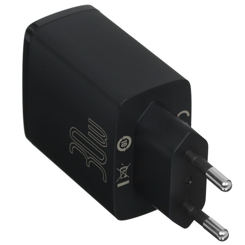 Купить Сетевое зарядное устройство Baseus Compact 2U+C черный  5495784. Характеристики, отзывы и цены в Донецке