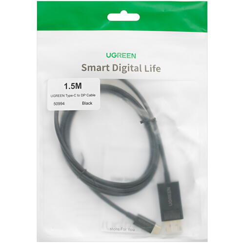 Купить Кабель однонаправленный Ugreen USB-C - DisplayPort, 1.5 м  5026944. Характеристики, отзывы и цены в Донецке