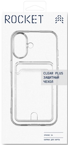 Купить Накладка  Rocket Clear Plus для Apple iPhone 16 прозрачный  5474295. Характеристики, отзывы и цены в Донецке