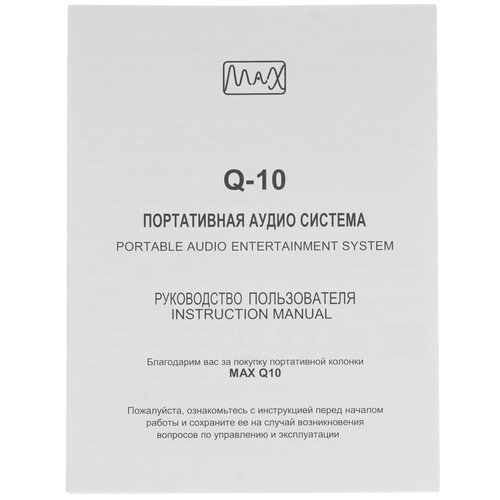 Купить Портативная колонка Max Q10, черный  9091722. Характеристики, отзывы и цены в Донецке