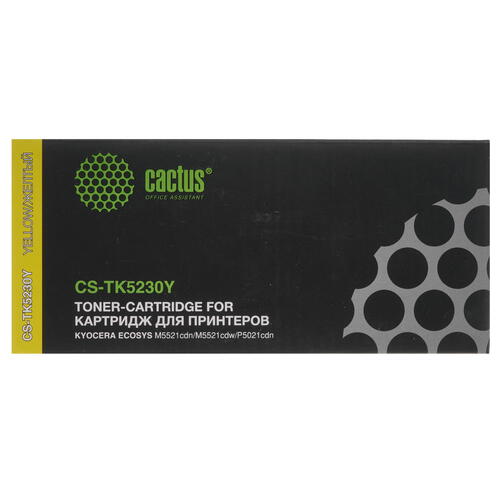 Купить Картридж лазерный Cactus CS-TK5230Y желтый, с чипом  8158950. Характеристики, отзывы и цены в Донецке