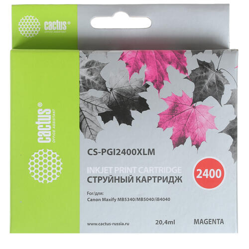 Купить Картридж Cactus CS-PGI2400XLM пурпурный  7933005. Характеристики, отзывы и цены в Донецке