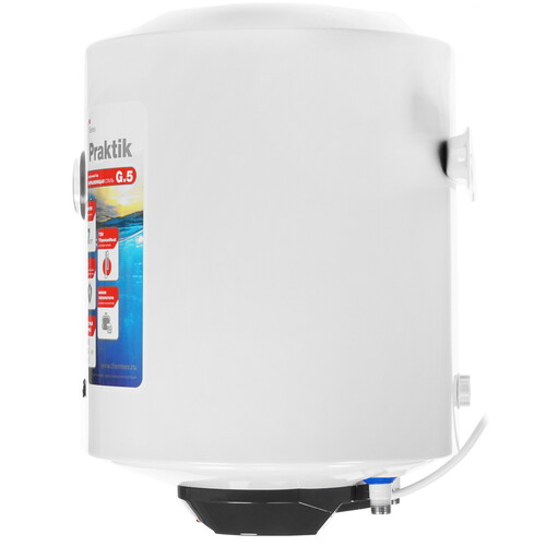 Купить Водонагреватель Thermex PRAKTIK 30 V Slim [накопительный, 30 л, нержавеющая сталь, нижняя, круглая, уст-ка: вертикальная, белый]  1134748. Характеристики, отзывы и цены в Донецке
