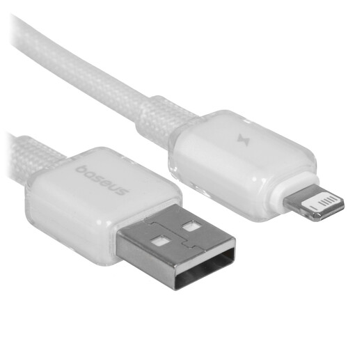 Купить Кабель круглый Baseus Lightning 8-pin - USB 2.0 Type-A белый 2 м  5627596. Характеристики, отзывы и цены в Донецке