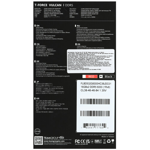 Купить Оперативная память Team Group T-Force Vulcan  5635698. Характеристики, отзывы и цены в Донецке