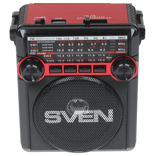 Купить Радиоприемник SVEN SRP-355 красный  1267113. Характеристики, отзывы и цены в Донецке
