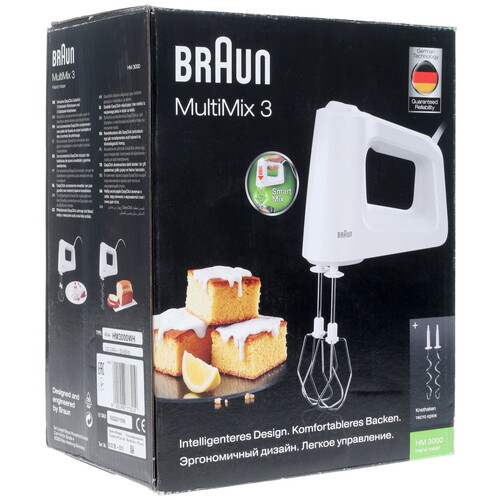 Купить Миксер Braun HM3000 белый  1265812. Характеристики, отзывы и цены в Донецке