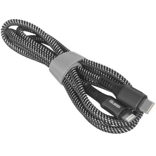 Купить Кабель круглый Olmio Lightning 8-pin - USB Type-C серый 1.2 м  4799958. Характеристики, отзывы и цены в Донецке