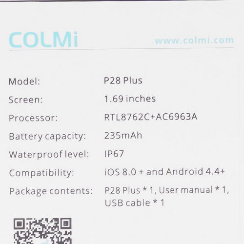 Купить Смарт-часы Colmi P28 Plus  5089533. Характеристики, отзывы и цены в Донецке