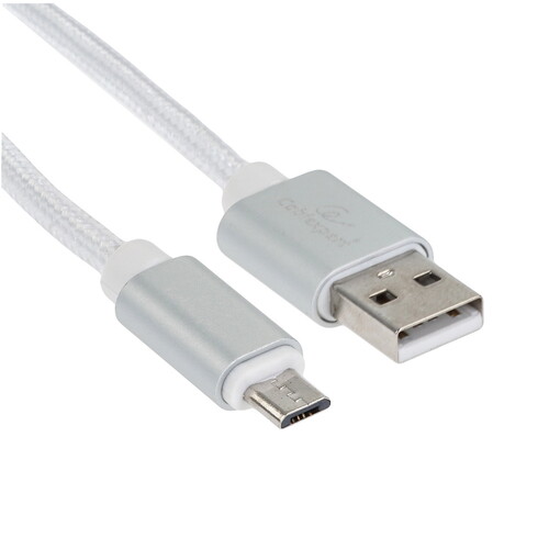 Купить Кабель круглый Cablexpert micro USB - USB 2.0 Type-A серебристый 1.8 м  5485514. Характеристики, отзывы и цены в Донецке