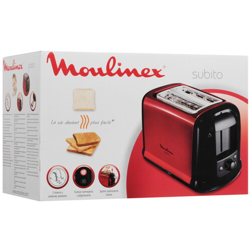 Купить Тостер Moulinex LT260D30 красный  5496273. Характеристики, отзывы и цены в Донецке
