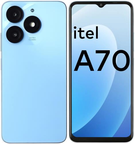 Купить 6.6" Смартфон Itel A70 256 ГБ голубой  5441300. Характеристики, отзывы и цены в Донецке
