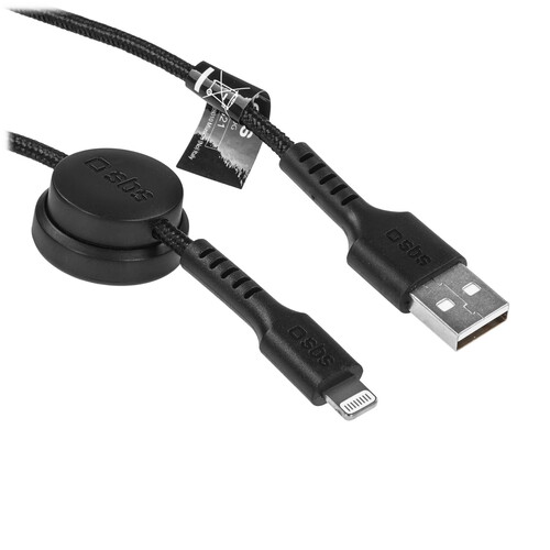 Купить Кабель круглый SBS Lightning 8-pin - USB 2.0 Type-A черный 2 м  5471853. Характеристики, отзывы и цены в Донецке