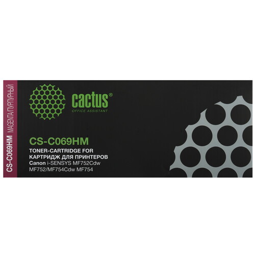 Купить Картридж лазерный Cactus CS-C069HM пурпурный, с чипом  9065491. Характеристики, отзывы и цены в Донецке